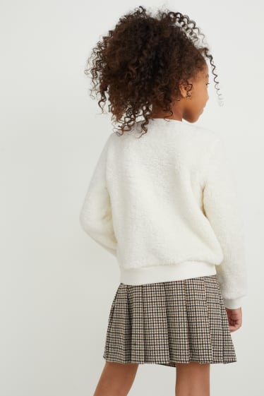 Kinderen: meisjes - Sweatshirt van teddybont - wit
