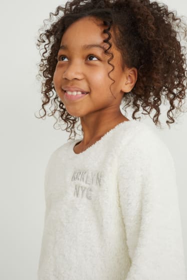 Kinderen: meisjes - Sweatshirt van teddybont - wit