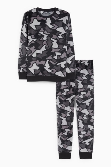 Niños - Pijama - 2 piezas - estampado - negro