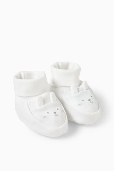 Baby Mädchen - Baby-Krabbelschuhe - weiss