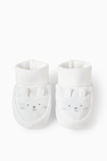 Babys - Baby-Krabbelschuhe - weiß