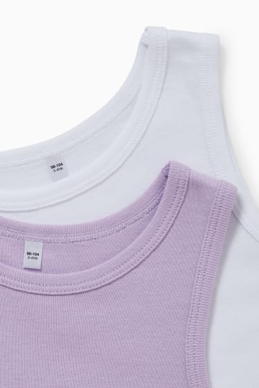 Enfants filles - Lot de 6 - maillots de corps - violet clair