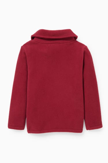 Kinder - Fleece-Pullover - recycelt - dunkelrot