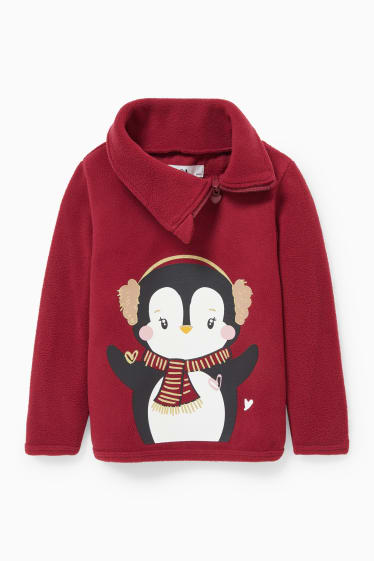 Children - Fleece jumper - recycled - dark red
