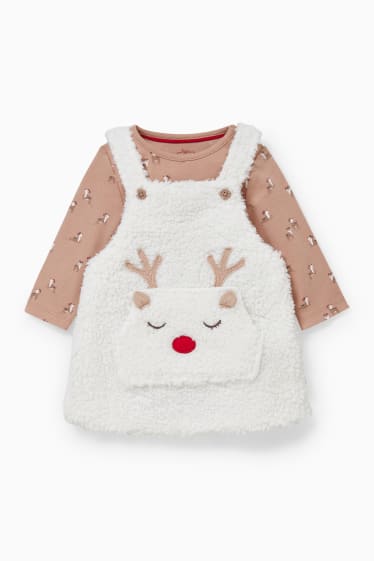 Babys - Baby-Weihnachts-Outfit - 2 teilig - braun