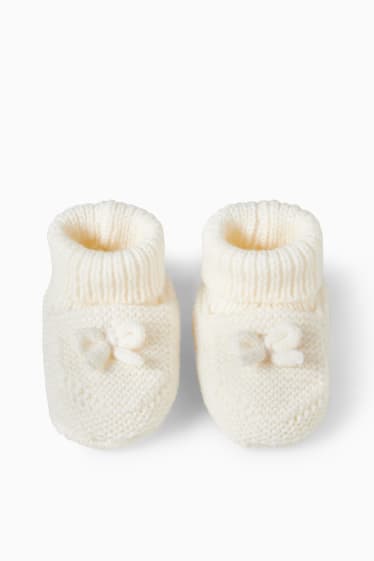 Bebeluși - Pantofi premergători bebeluși - alb-crem