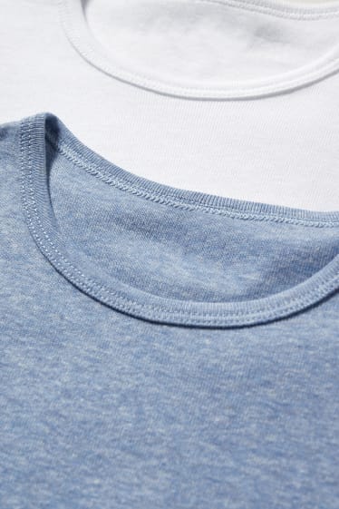 Bambini - Confezione da 3 - maglietta intima - azzurro melange