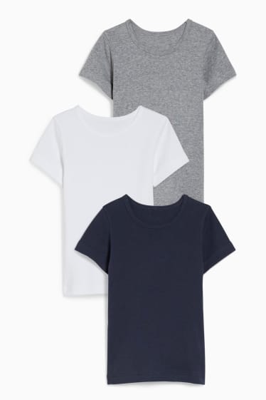 Bambini - Confezione da 3 - maglietta intima - grigio chiaro melange
