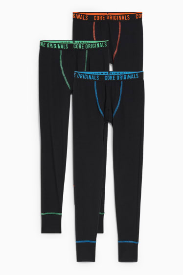 Kinder Jungen - Multipack 3er - Lange Unterhose - schwarz
