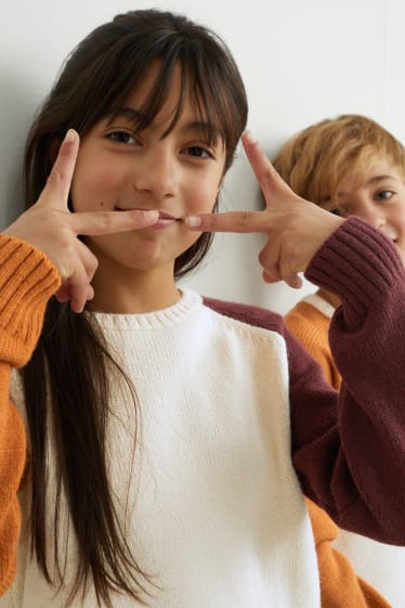Kinder Jungen - Pullover - genderneutral - cremefarben