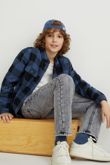 Enfants - Slim jean - jean chaud - jog denim - jean gris clair