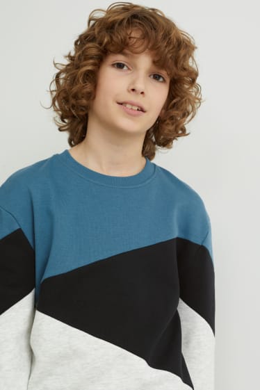 Kinder - Sweatshirt - schwarz / türkis
