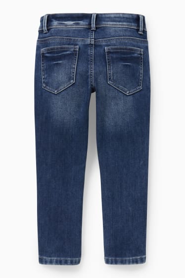 Kinderen - Slim jeans - thermojeans - jeansblauw