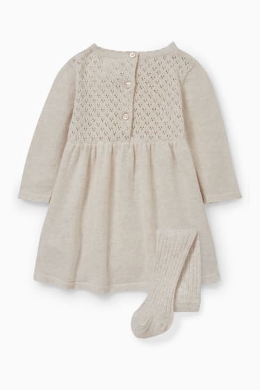 Babys - Babyoutfit - 2-delig - beige