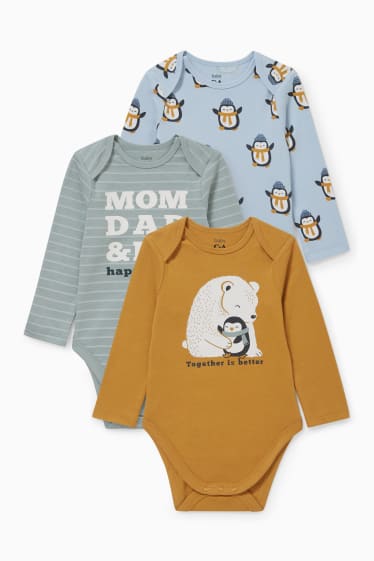 Babys - Set van 3 - rompertje - mintgroen