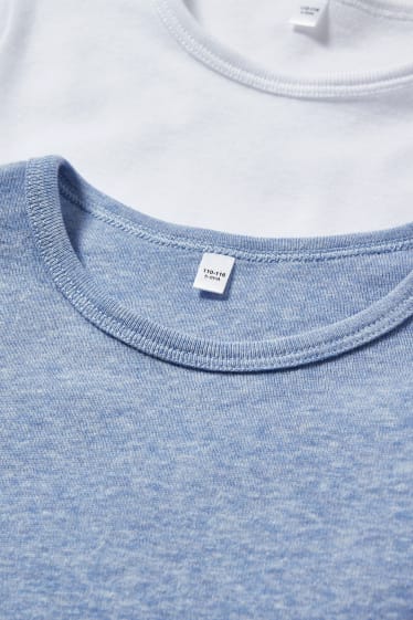 Enfants garçons - Lot de 3 - maillots de corps - bleu clair-chiné