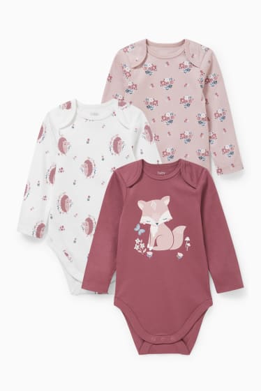 Babys - Set van 3 - rompertje - roze