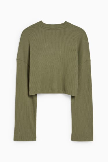 Teens & Twens - CLOCKHOUSE - Crop Pullover - dunkelgrün
