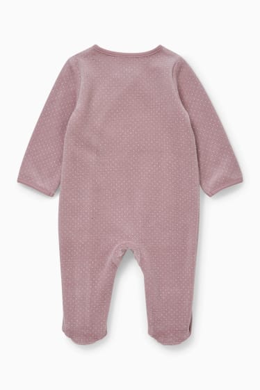 Babys - Baby-Schlafanzug - gepunktet - dunkelrosa