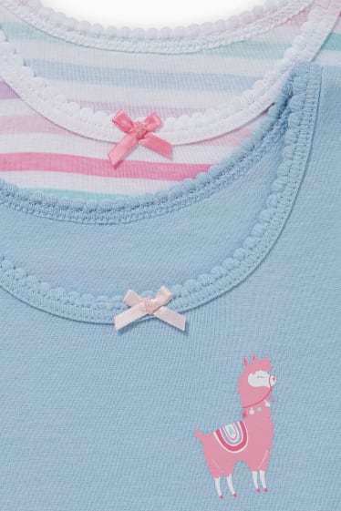 Enfants filles - Lot de 2 - maillots de corps - bleu clair