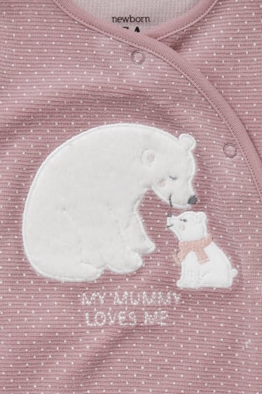 Babys - Babypyjama - met stippen - donker rose