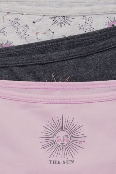 Bambine - Confezione da 3 - boxer - grigio / rosa