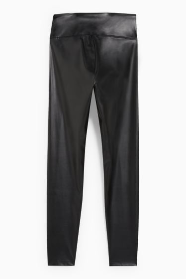 Mujer - CLOCKHOUSE - leggings - polipiel - negro