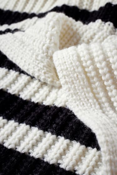Kobiety - Sweter - w paski - czarny / biały