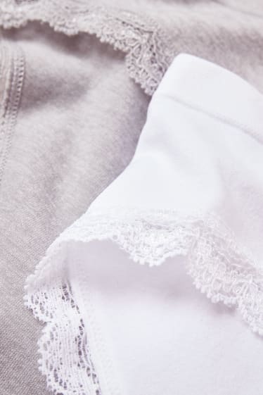 Women - Multipack of 2 - maternity briefs - white / gray
