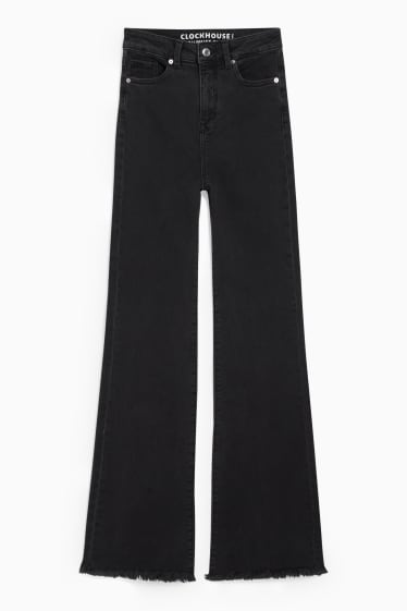 Mujer - CLOCKHOUSE - flared jeans - high waist - LYCRA® - negro