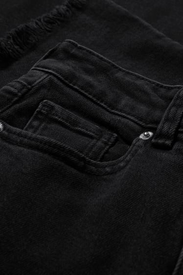 Dámské - CLOCKHOUSE - flared jeans - high waist - LYCRA® - černá