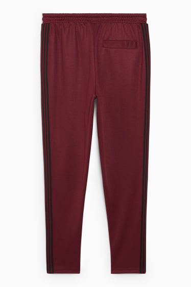 Hommes - CLOCKHOUSE - pantalon de jogging - rouge foncé