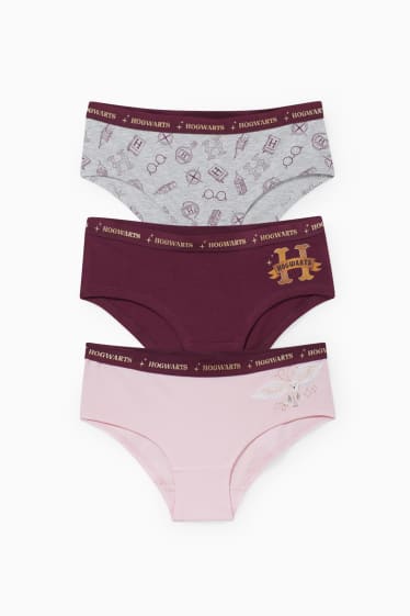 Niños: niñas - Pack de 3 - Harry Potter - hipsters - gris / rosa