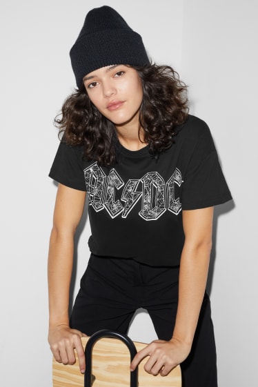 Adolescenți și tineri - CLOCKHOUSE - tricou - AC/DC - negru