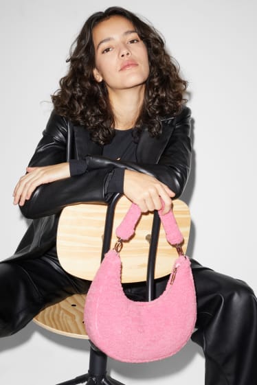 Women - CLOCKHOUSE - teddy fur bag - pink