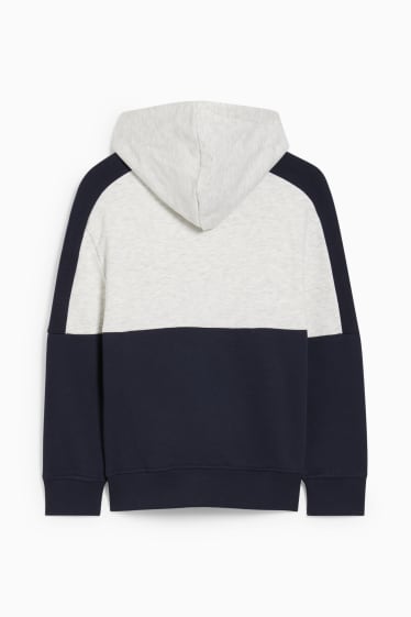 Kinderen: jongens - Hoodie - donkerblauw / wit