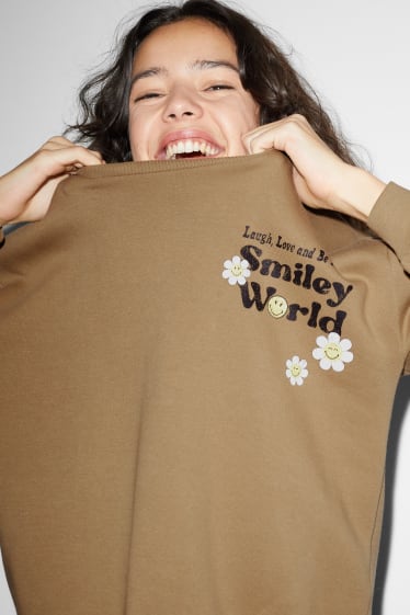 Femmes - CLOCKHOUSE - sweat - SmileyWorld® - beige