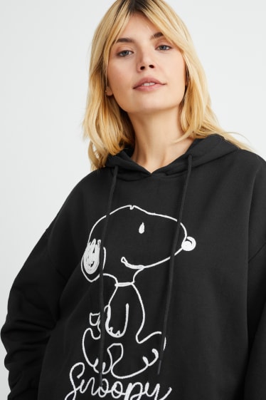 Dames - Hoodie - Snoopy - zwart
