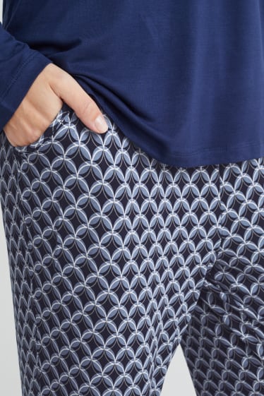Dames - Pyjama - donkerblauw