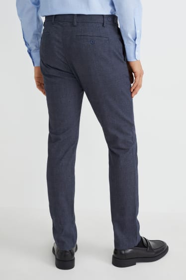 Home - Pantalons de vestir - regular fit - LYCRA® - blau fosc