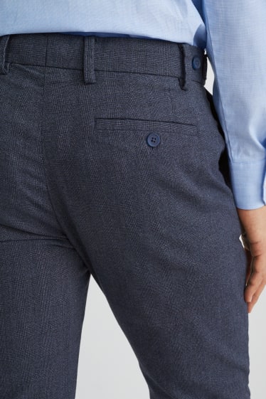 Uomo - Pantaloni eleganti - regular fit - LYCRA® - blu scuro