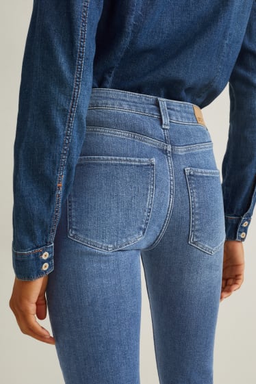 Femmes - Skinny jean - mid waist - jean chaud - LYCRA® - jean bleu