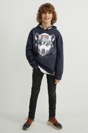 Kinderen: jongens - Hoodie - donkerblauw