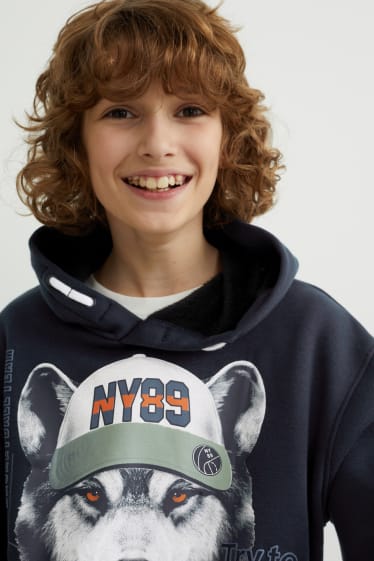 Kinderen: jongens - Hoodie - donkerblauw