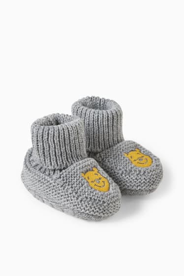 Bébés - Winnie l’ourson - chaussons pour bébé - gris