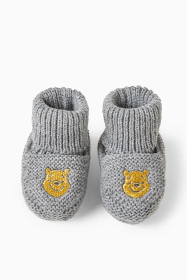 Bébés - Winnie l’ourson - chaussons pour bébé - gris