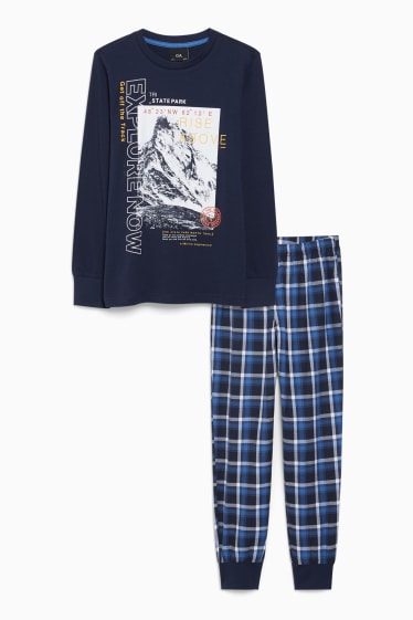 Copii - Băieți - Pijama - 2 piese - albastru închis