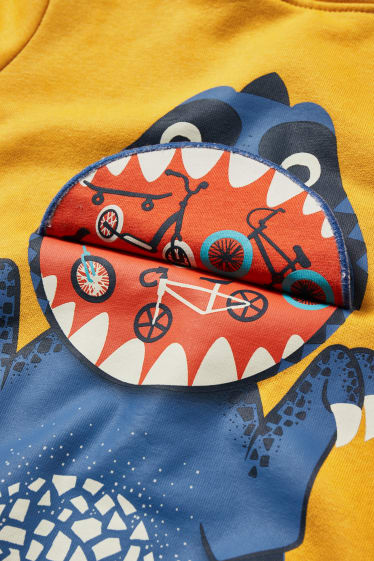 Kinder Buben - Dino - Hoodie - hellorange