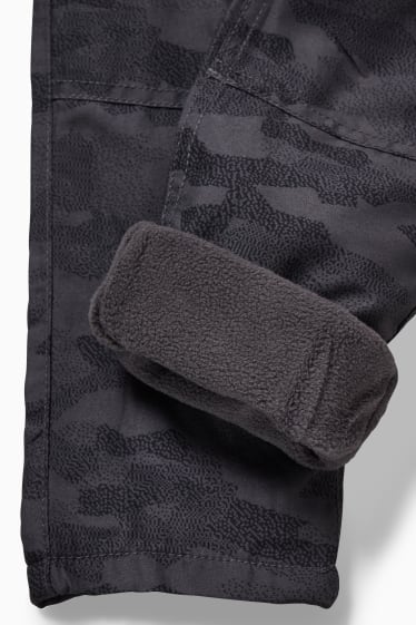 Bambini - Pantaloni termici - con motivi - grigio scuro