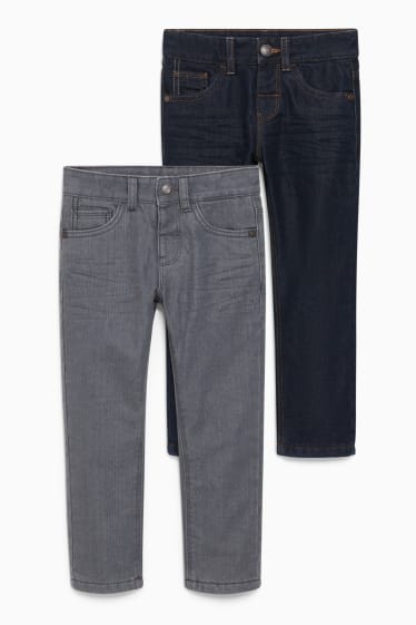Kinder Buben - Multipack 2er - Slim Jeans - Thermojeans - dunkeljeansblau